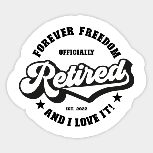 Retirement sports logo 2022 Sticker